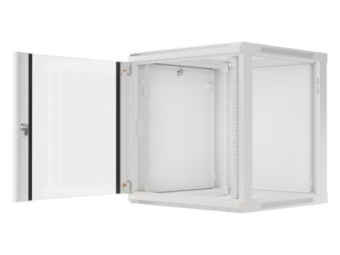 Szafa instalacyjna wisząca 19 cali 12U 600X600mm szara (drzwi szklane) Lanberg