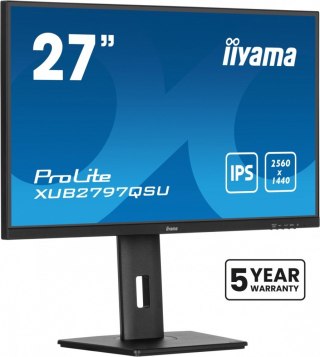Monitor 27 cali XUB2797QSN-B2 IPS,QHD,USB-C Dock,HDMI /5y/ IIYAMA