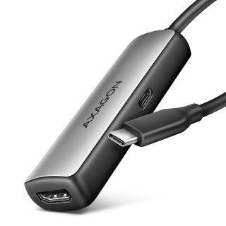 RVC-HI8KPD Adapter aktywny USB-C -> HDMI 8K/60Hz, Aluminum, PD100W, 16cm kabel AXAGON