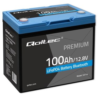 Akumulator LiFePO4 Litowo-Żelazowo-Fosforanowy | 12.8V | 100Ah | 1280Wh | Bluetooth | BMS Qoltec