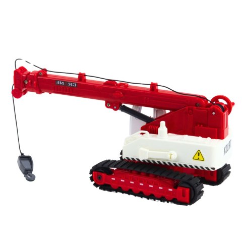 Dźwig Gąsienicowy Obrotowa Kabina Regulacja Światła Dźwięki Metalowy LEAN Toys