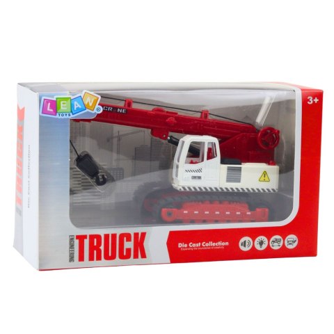 Dźwig Gąsienicowy Obrotowa Kabina Regulacja Światła Dźwięki Metalowy LEAN Toys