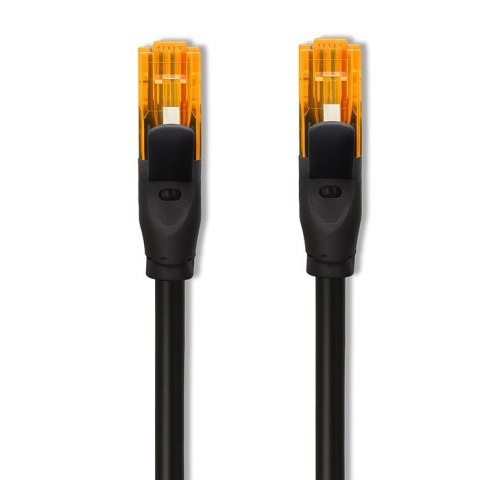 Kabel patchcord UTP | kat.6 | 2 x RJ-45 | High speed 1Gb/s | Pozłacane styki | 30m | Czarny Qoltec