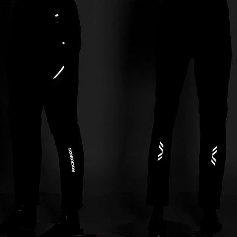 Spodnie sportowe wiatroszczelne Patrol kolarskie rowerowe trekingowe rozmiar M - czarne ROCKBROS