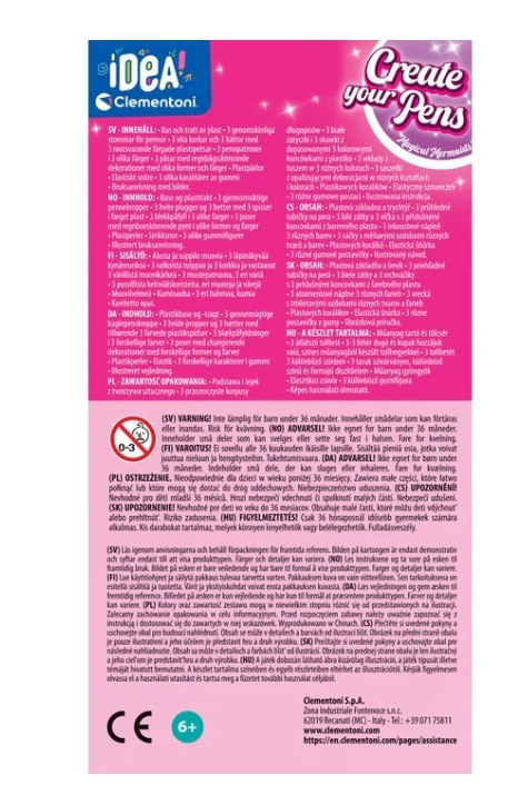 Idea Art Zestaw Mini Fabryka Długopisów Syrenki Clementoni 18159 Clementoni