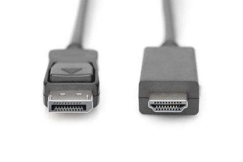 Kabel adapter DisplayPort 1.2 z zatrzaskiem 4K 60Hz UHD Typ DP/HDMI A M/M czarny 3m Digitus