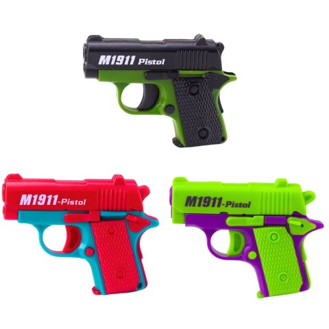 Mini Pistolet Zabawkowy Dla Dzieci 8 Nabojów Magazynek 12,5 x 8,5 cm Mix LEAN TOYS