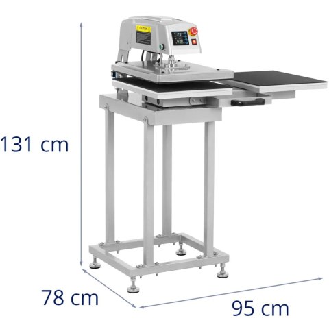 Prasa termotransferowa pneumatyczna podwójna 40 x 50 cm MSW