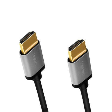 Kabel HDMI 4K/60Hz, aluminium 1m Czarny LogiLink