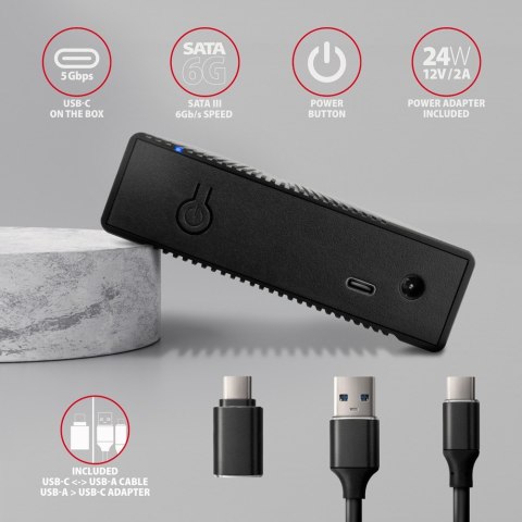 EE35-GTR Obudowa zewnętrzna aluminiowa USB3.2 Gen1 - SATA 6G 3.5 cala AXAGON