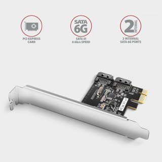 PCES-SJ2 Kontroler PCIe 2x wewnętrzny port SATA 6G, chipset JMB582 SP & LP AXAGON