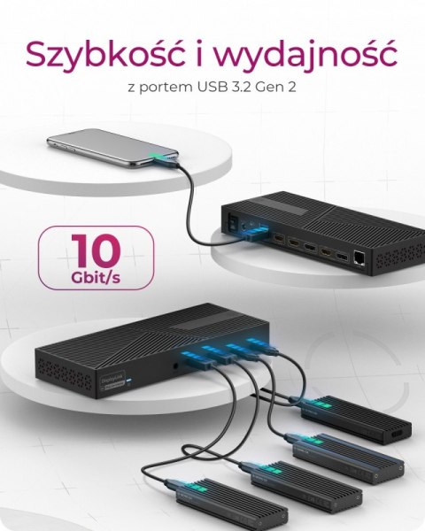 Stacja dokująca IB-DK2246-C 11in1,HDMI,DP,LAN,TYPE-C IcyBox