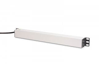 Listwa zasilająca PDU Rack 19" z zabezpieczeniem przeciążeniowym, 8 gniazd Schuko CEE 7/3 (45°), kabel 2m wtyk Unischuko, 16A, a Digitus