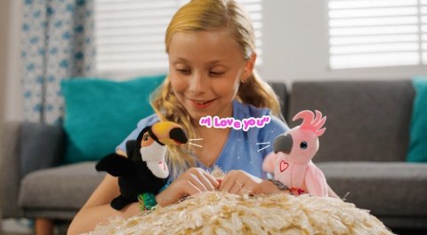 Maskotka interaktywna Happy Yappers Wesołe gadułki - Papuga niebieska Cobi