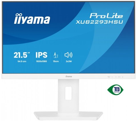 Monitor 22 cale XUB2293HSU-W7 IPS, 100Hz, Pivot, HAS(150mm), 300cd, BIAŁY IIYAMA