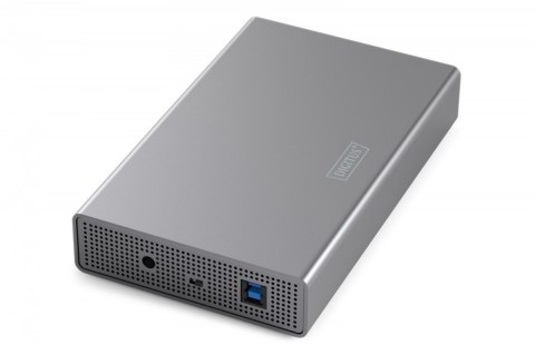 Obudowa USB 3.0 na dysk SSD/HDD 2.5" oraz 3.5" SATA III max. 16 TB z zasilaczem, aluminiowa Digitus