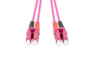Patch cord światłowodowy FO LC-LC MM 50/125 OM4 duplex LSOH 1m Digitus