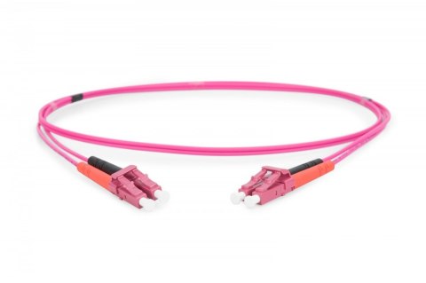 Patch cord światłowodowy FO LC-LC MM 50/125 OM4 duplex LSOH 1m Digitus