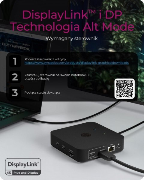 Stacja dokująca IB-DK4090-C 12w1, 3x HDMI,LAN,USB, PD do 100W IcyBox