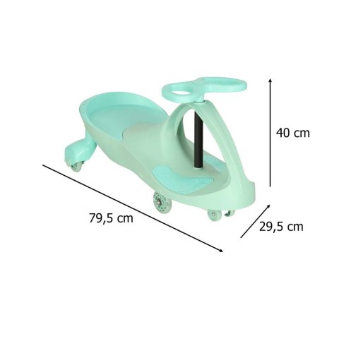 Jeździk grawitacyjny LED Swing Fix S3 świecące koła miętowy Kik Sp. z o. o. Sp. k.
