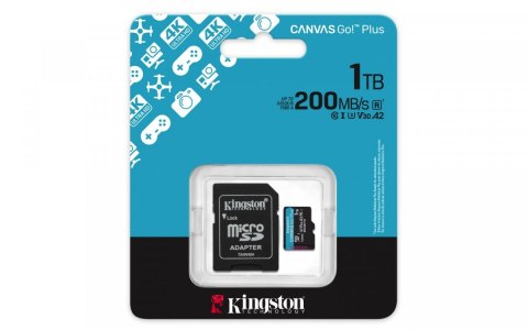 Karta microSD 1TB CanvasGo! Plus 200MB/s A2 U3 V30 + adapter Kingston