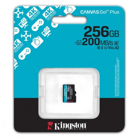 Karta pamięci microSD 256GB Canvas Go! Plus 200MB/s A2 U3 V30 Kingston