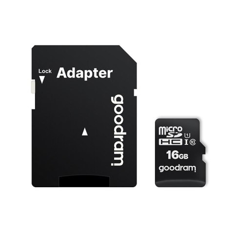 Microcard 16 GB karta pamięci micro SD HC/XC UHS-I adapter SD odczyt do 100mb/s Goodram
