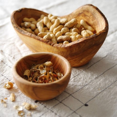 Miska ozdobna do przekąsek z drewna oliwnego okrągła śr. 125 x 60 mm Hendi