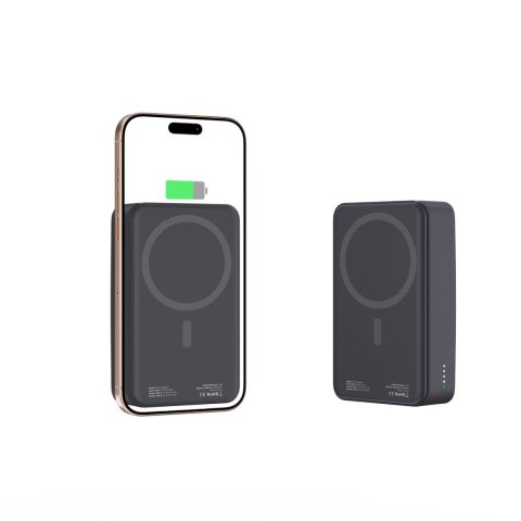Powerbank 20000mAh z MagSafe kablem USB-C 30 cm - czarny Tech-Protect