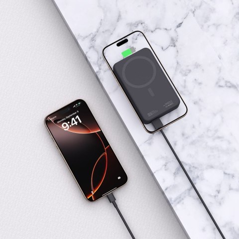 Powerbank 20000mAh z MagSafe kablem USB-C 30 cm - czarny Tech-Protect