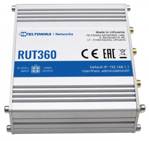 Router RUT360 LTE Cat 6, 3G, WiFi, Ethernet TELTONIKA