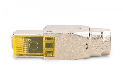 Wtyk modularny RJ45 kat.6A, PoE++, 10GbE, STP, ekranowany, beznarzędziowy, zakręcany, metalowy, AWG 22-27, linka/drut Digitus