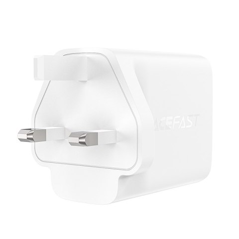 Ładowarka sieciowa wtyczka angielska UK GaN 65W 1x USB 2x USB-C PD biała ACEFAST