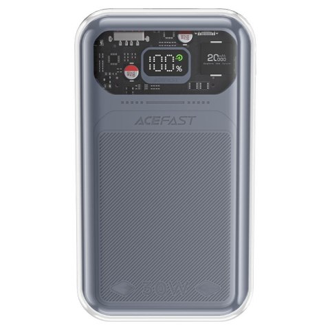 Powerbank 20000mAh Sparkling Series szybkie ładowanie 30W QC AFC FCP SCP szary ACEFAST