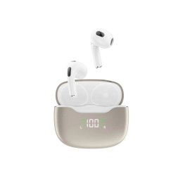 Słuchawki bezprzewodowe Bluetooth 5.1 TWS U15N LED białe DUDAO