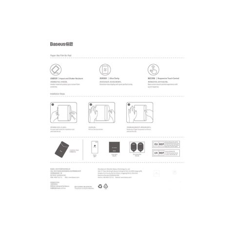 Szkło hartowane ochronne na ekran iPad Mini 6 8.3'' ZESTAW BASEUS