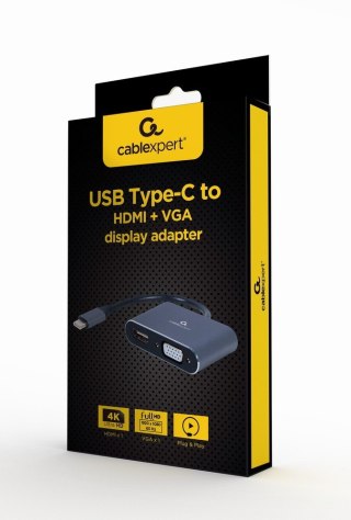 Adapter USB-C to HDMI VGA Gembird