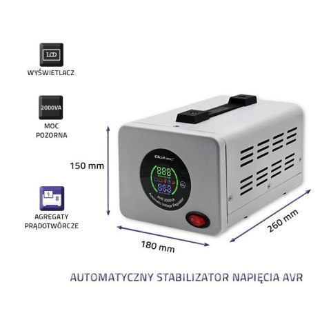 Automatyczny stabilizator napięcia AVR 2000VA Qoltec
