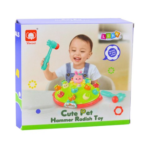 Gra Zręcznościowa Uderz Młotkiem Marchewki Wyskakujący Królik LEAN Toys