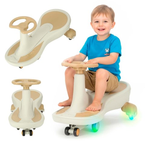 Jeździk grawitacyjny LED Swing Fix S4 świecące koła z muzyką grający 76cm złoto-biały max 100kg Kik Sp. z o. o. Sp. k.