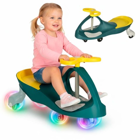 Jeździk grawitacyjny świecące koła LED butelkowy żółty Kik Sp. z o. o. Sp. k.