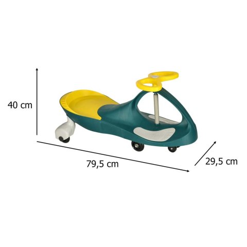 Jeździk grawitacyjny świecące koła LED butelkowy żółty Kik Sp. z o. o. Sp. k.
