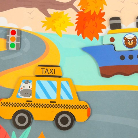 Książeczka magnetyczna układanka puzzle z magnesem środki transportu Kik Sp. z o. o. Sp. k.