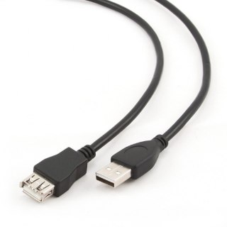 Przedłużacz USB 2.0 typu AM-AF 4.5m czarny Gembird