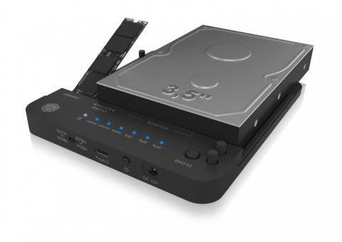 Stacja klonująca i dokująca IB-2913MCL-C31 dla M.2 NVMe SSD i HDD IcyBox