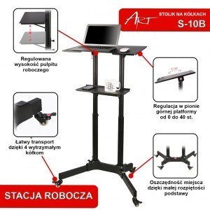 Stacja robocza pod notebooka/projektor S-10B ART