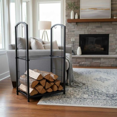 Stojak na drewno kominkowe regał metalowy akcesoria do kominka Kik Sp. z o. o. Sp. k.