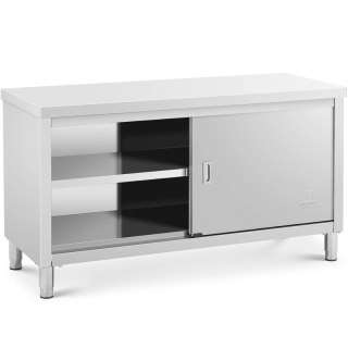 Stół blat roboczy centralny z szafką drzwi suwane 150 x 60 x 85 cm Royal Catering