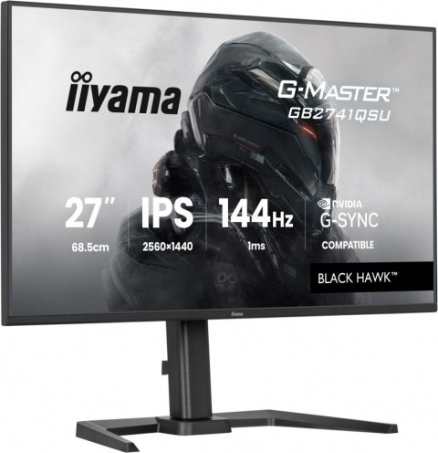 Monitor 27 cali GB2741QSU-B1 IPS,QHD,144Hz,1ms,2xUSB, Adaptive G-SYNC,HDMI,DP,350cd, HAS (150) PIVOT IIYAMA