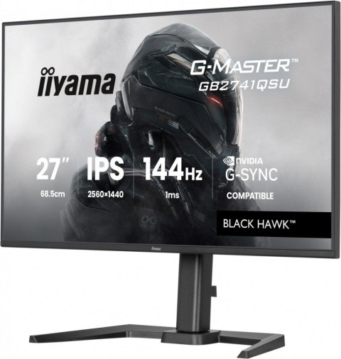 Monitor 27 cali GB2741QSU-B1 IPS,QHD,144Hz,1ms,2xUSB, Adaptive G-SYNC,HDMI,DP,350cd, HAS (150) PIVOT IIYAMA